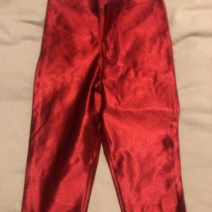 American apparel red shiny pants